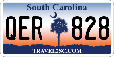 SC license plate QER828