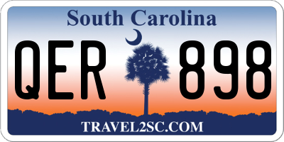 SC license plate QER898