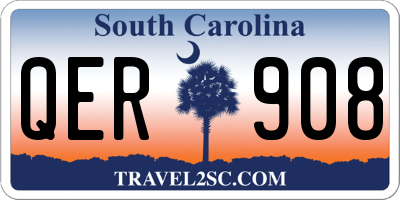 SC license plate QER908