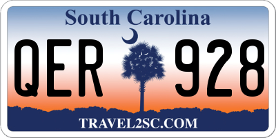 SC license plate QER928