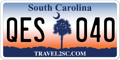 SC license plate QES040