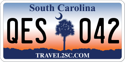 SC license plate QES042