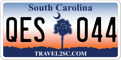 SC license plate QES044