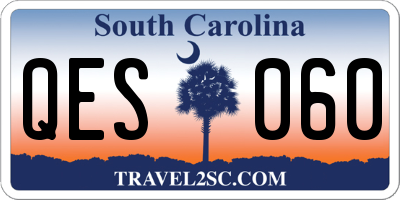 SC license plate QES060