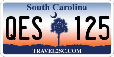 SC license plate QES125