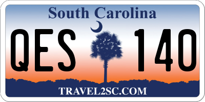 SC license plate QES140