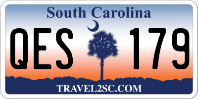 SC license plate QES179
