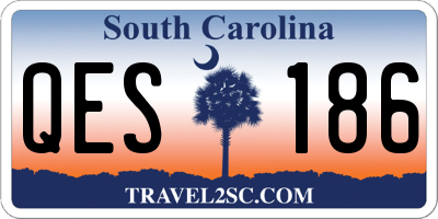 SC license plate QES186
