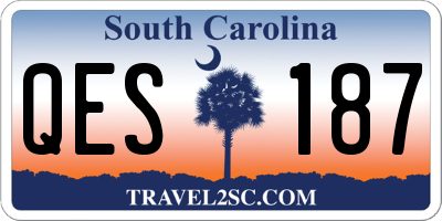 SC license plate QES187