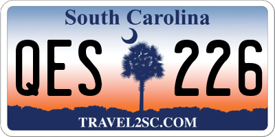 SC license plate QES226