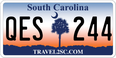 SC license plate QES244