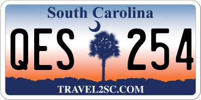 SC license plate QES254