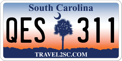 SC license plate QES311