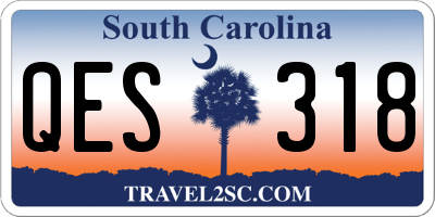 SC license plate QES318