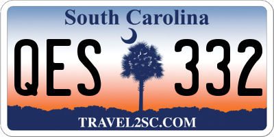 SC license plate QES332