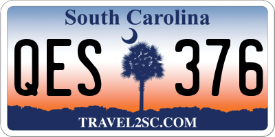 SC license plate QES376