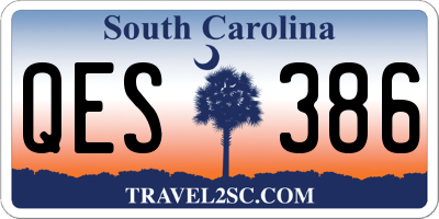 SC license plate QES386