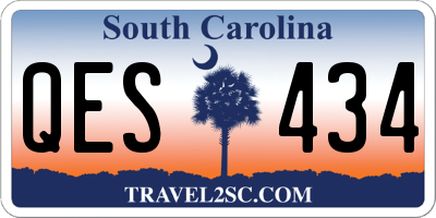 SC license plate QES434