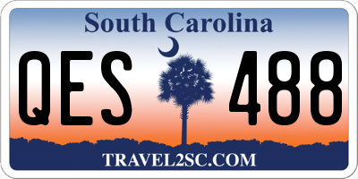 SC license plate QES488