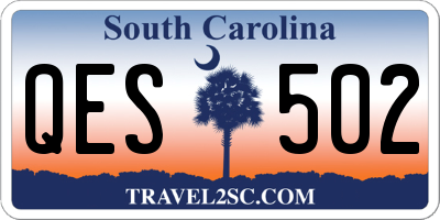 SC license plate QES502