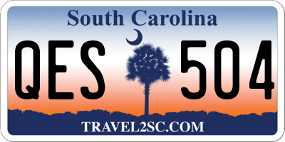SC license plate QES504