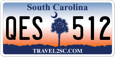 SC license plate QES512