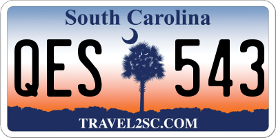 SC license plate QES543