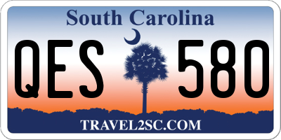 SC license plate QES580
