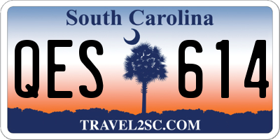 SC license plate QES614