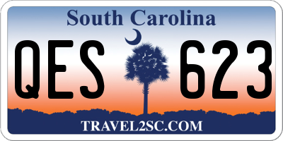 SC license plate QES623