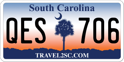 SC license plate QES706