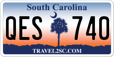 SC license plate QES740