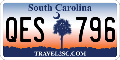SC license plate QES796