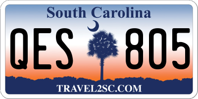 SC license plate QES805