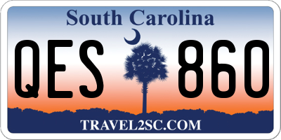 SC license plate QES860