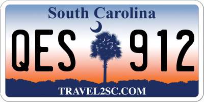 SC license plate QES912