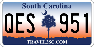 SC license plate QES951
