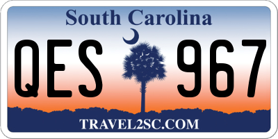 SC license plate QES967