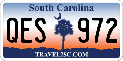 SC license plate QES972