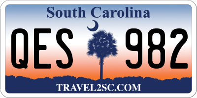 SC license plate QES982