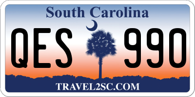 SC license plate QES990