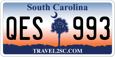 SC license plate QES993