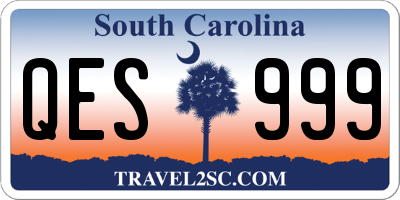 SC license plate QES999