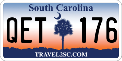 SC license plate QET176