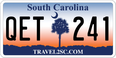 SC license plate QET241