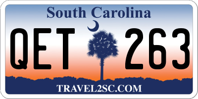 SC license plate QET263
