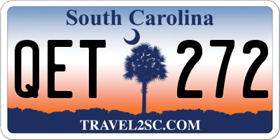 SC license plate QET272