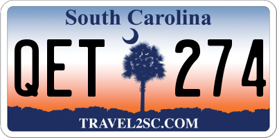 SC license plate QET274