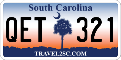 SC license plate QET321