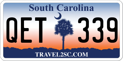 SC license plate QET339